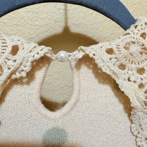 Winter netting poke dots lace dress